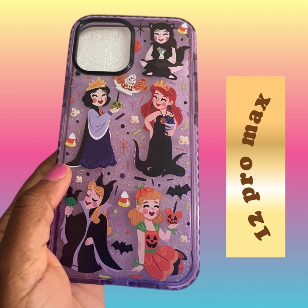 iPhone 12 Pro Max Disney princess, cute Halloween costume, purple impact case